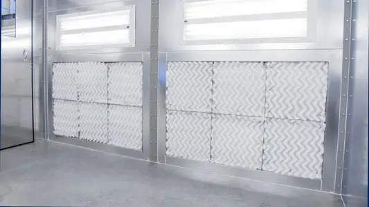 Mantenimiento de filtros en cabinas de pintura